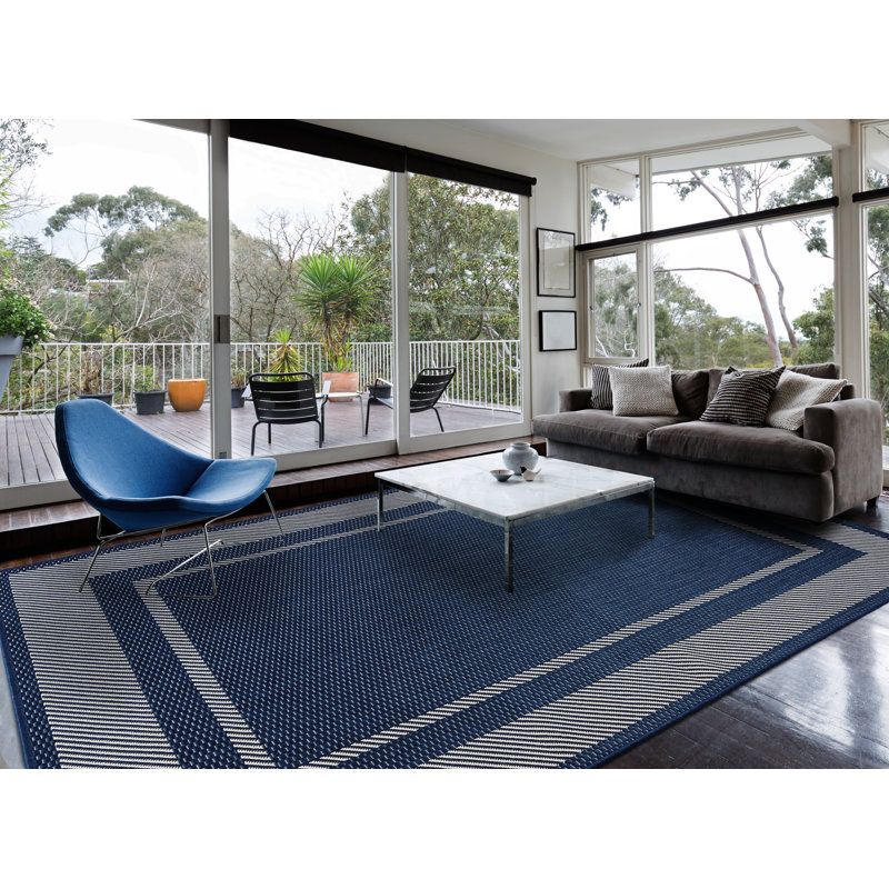 Breakwater Bay Castellanos Blue Indoor/Outdoor Area Rug & Reviews Wayfair